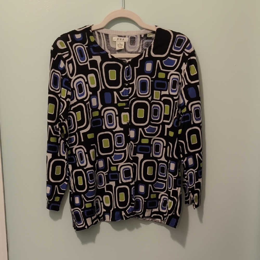 Geometric Patterned Cardigan